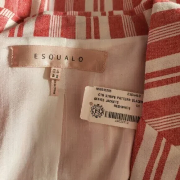 Blazer Jacket Summer Nautical Size 16+ Red White Stripe - Picture 4 of 12